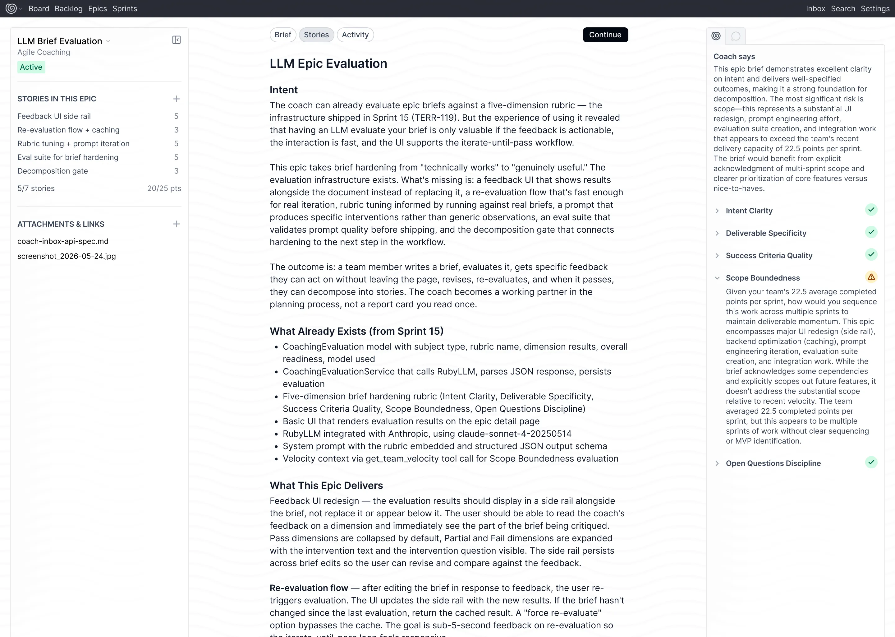 Product UI screenshot